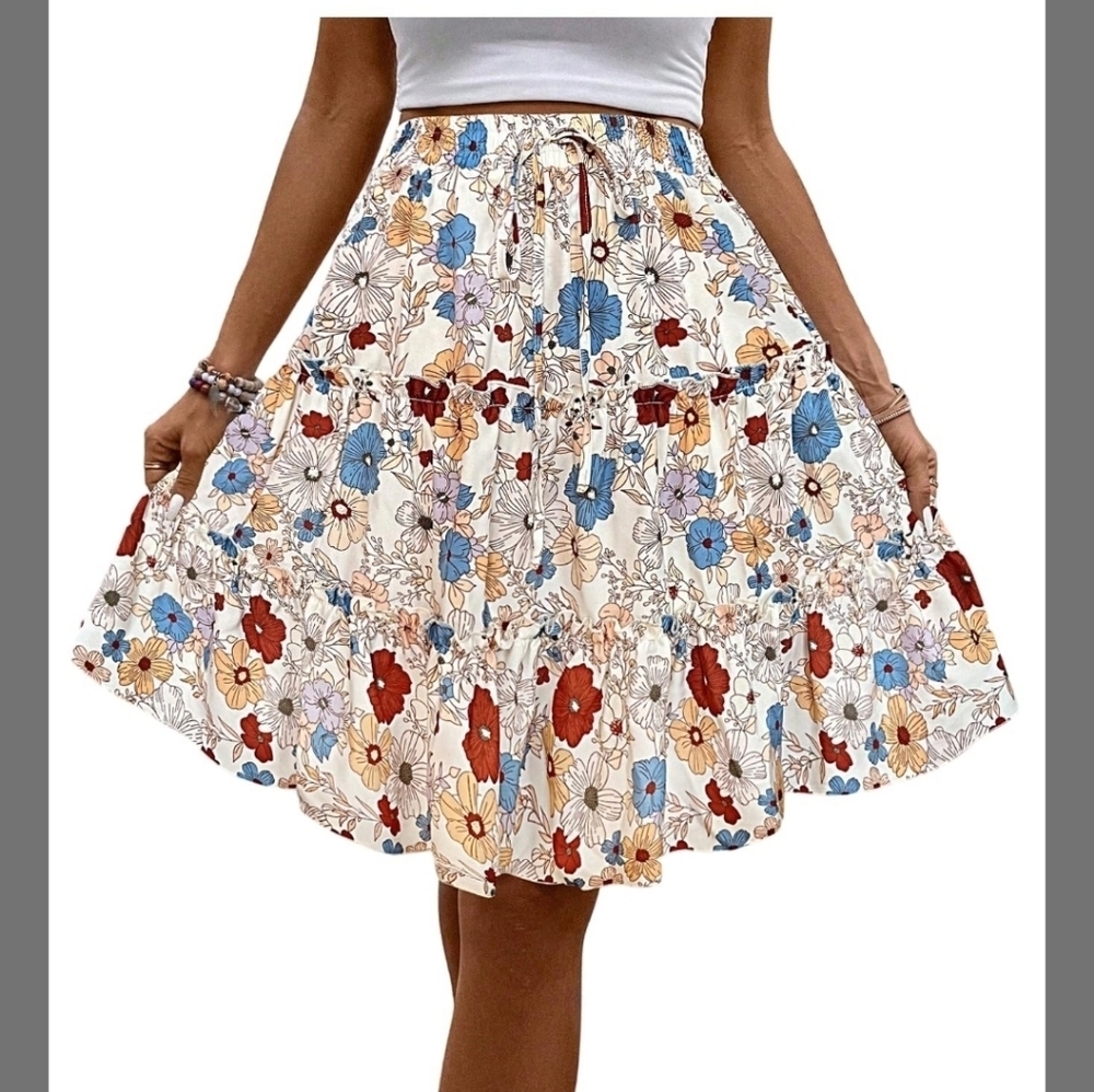 Floral Tired Skirt